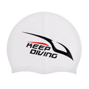 Adult High Stretch Waterproof Silicone Swim Cap Hat White