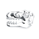 Unique 13x20mm Unisex Silver Tyrannosaurus Dinosaur Skull Animal Brooch Pin
