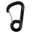 Aluminum Alloy Carabiner Spring Snap Clip Hook Buckle Keychain Black Color