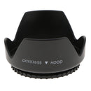 Plastic Standard Crown Petal Flower Shaped Camera Lens Hood Black- Suitable for 55mm Lens or Filters