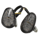 2 Pieces Black Plastic Motorbike Turn Signal Lights Blinker Lights Fits Yamaha FZ07/09 2014-2016