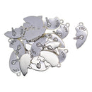 30 Pieces Vintage Tibetan Silver Broken Heart Key with Love Charms Pendant for DIY Crafting Jewelry Making Findings Accessories
