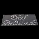 Diamante Cheif Bridesmaid Sticker Bridal Shower Wedding DIY Applique Decal