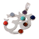 Colorful Gemstone Stone Chakra Charm DIY Pendant for Necklace Jewelry Lucky Charms