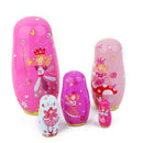 Russian Nesting Stacking Dolls 5 Pieces Wooden Hand Painted Babushka Matryoshka set Christmas Gift