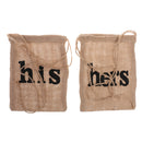 2pcs Burlap his hers Dollar Dance Bags Drawstring Bag Wedding Gift Bags