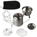 Multi-functional Solidified Alcohol Wood Stove Pot Cooker for Outdoor Camping Picnic Backpacking BBQ with with Mesh Bag
