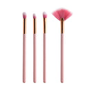 4x Makeup Beauty Brush Set Kit - Eye Contouring Eyeshadow, Cheek Powder Blusher Blending Fan Shape Brushes