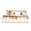 Double Deck Wooden Mouse Rat Hamster Ladder Crawling Bridge Pet Parrot Bird Toys