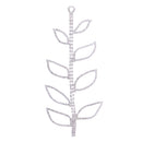 Large Silver Rhinestone Leaves Headpiece Wedding Bridal Jewelry
