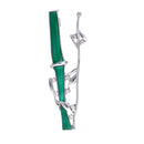 Women Girls Bamboo Brooch Green Crystal Rhinestone Cubic Zirconia Brooch Pin