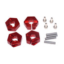 4 Pieces Aluminum 5.0 Wheel Hex 12mm Drive Hubs With Pins Screws For RC Car