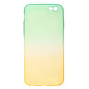 Gradual Colorful Case Gradient Change Color Phone Lightweight Cover Translucent Shock Absorbing Flexible TPU for iPhone 6 6S 4.7 Inch Green and Yellow