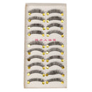 10 Pairs Popular Messy Cross False Eyelashes Soft Long Eye Lashes