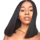 Long Natural Silky Straight Black Heat Resistant Synthetic Hair Lace Front Full Wigs Party Daily Cosplay for Ladies Women