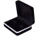Fashionable Men Knot Cufflinks Storage Box Organiser Cover Display Case Office Meeting Events Anniversary Supplies Black