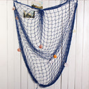 1.5x2M Nautical Fishing Net Shell Photo Prop Beach Scene DIY Party Mediterranean Decor Blue