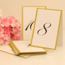 Freestanding 1-10 Numbers Place Cards Paper Table Markers with Glitter Edge Wedding Reception Party Decor Pack of 10