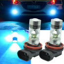 2 Piece H11 H8 100W LED 8000K ICE BLUE 2323 Projector Fog Driving Light Bulb