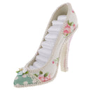 Fashion Flower High-heeled Shoe Tiered Ring Holder Display Jewelry Organizer