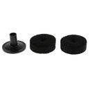 2pcs Drum Set Hi-Hat Cymbal Felts Washers Pads with Cymbal Sleeve Black