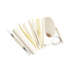 10 Piece/Set Wooden Handle Pottery Ceramic Clay Sculpting Wax Carving Tools Modeling Kits DIY