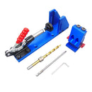 Pocket Hole Jig Kit Woodworking Oblique Drill Guide Set with Base DIY Projects