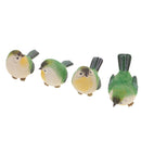 Resin 2.7'' Kingfishers Birds Figurines Home Garden Ornament Decor - Assorted Set of 4