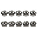 10 Pieces / Set Metal Double Holes Silver Oval Bean Lanyard Cord Locks Stopper Fastener Slider Toggles End - Shoelace Sportswear Accessories