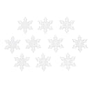 Pack of 10 Acrylic Clear Snowflake with hole Christmas Winter Tree Hanging Ornaments 4.7cm