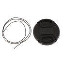 55mm Plastic Snap On Front Lens Cap Cover for Canon Nikon DSLR DC SLR Camera DV - Black
