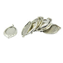 10Pcs Vintage Blank Fruit Oval Bezel Tray Base Settings For 22x29mm Cameo Cabochon Necklace