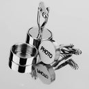 Mens Wedding Jewelry Cuff Links Wedding Silver Round Photo Button Cufflinks
