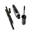 Black Super Long Fiber Thick Mascara Eyelash Extention Makeup with 2 Colors Black Brown Eyeliner Pencils