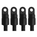 4 Pieces Replacement Shock Cord Fixed End Stop for 1/4 inch Kayak Bungee Rope Rigging