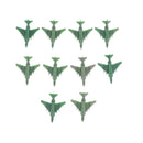 10pcs Realistically Plastic Army Base Set Sand Scene Mdel Kits Toy Soldier Army Men Accessories- Fighter Aeroplane