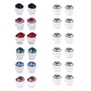 Stainless Steel Magnetic Clip On 5mm Stud Earrings Unisex Colored Crystal 12 Pair Set