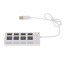 Slim 4-Port USB 2.0 Hub High Speed Portable Compact Adapter For PC Laptop