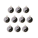 10 Pcs Round Circle Traditional Chinese Eight Diagrams Jewelry Makings DIY