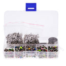 1 Boxed Clothes Shoes Hat Embellishment Cute Dome Mushroom Cap Rivet Button with Leather Toolsl