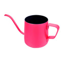 Durable Easy Use Clean Stainless Steel Pour Over Drip Kettle Narrow Spout Coffee Tea Milk Pot 350ml Rose Red