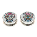 1Pair Skull Ear Tunnel Plug Expander Earrings Stretcher Fashion Jewelry 22mm