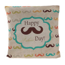 Happy Father's Day Lovely Mustache Pattern Throw Pillow Cushion Cover Pillowcase Home Sofa Decoration Daddy Birthday Present