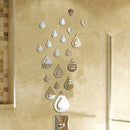 Set Of Plastic Raindrop Water Design Style Wall Hone Living Room Hall Decal Decor Art Stickers DIY