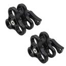 2Pack Aluminum Alloy 1'' Ball Clamp 3 Mount Hole for Diving Underwater Camera Arm Tray GoPro LED Lights