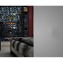 Pack of 4pcs Wall Sticker Hanging Screen Curtain Flower Room Divider Black