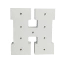 Wooden 6'' LED Vintage Letter Lights Circus Style Alphabet Light Up Signs H