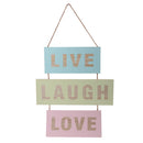 Rustic Country Wood Plaque LIVE LAUGH LOVE Inspirational Home Hanging Decor