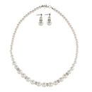 Imitation Pearl Earrings Necklace Jewelry Set Simple Charms Handmade Bridal