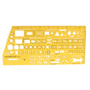 1 Piece Multifunction Plastic Markings Technical Drawing Template Stencil 1:50000 Plotting Scale